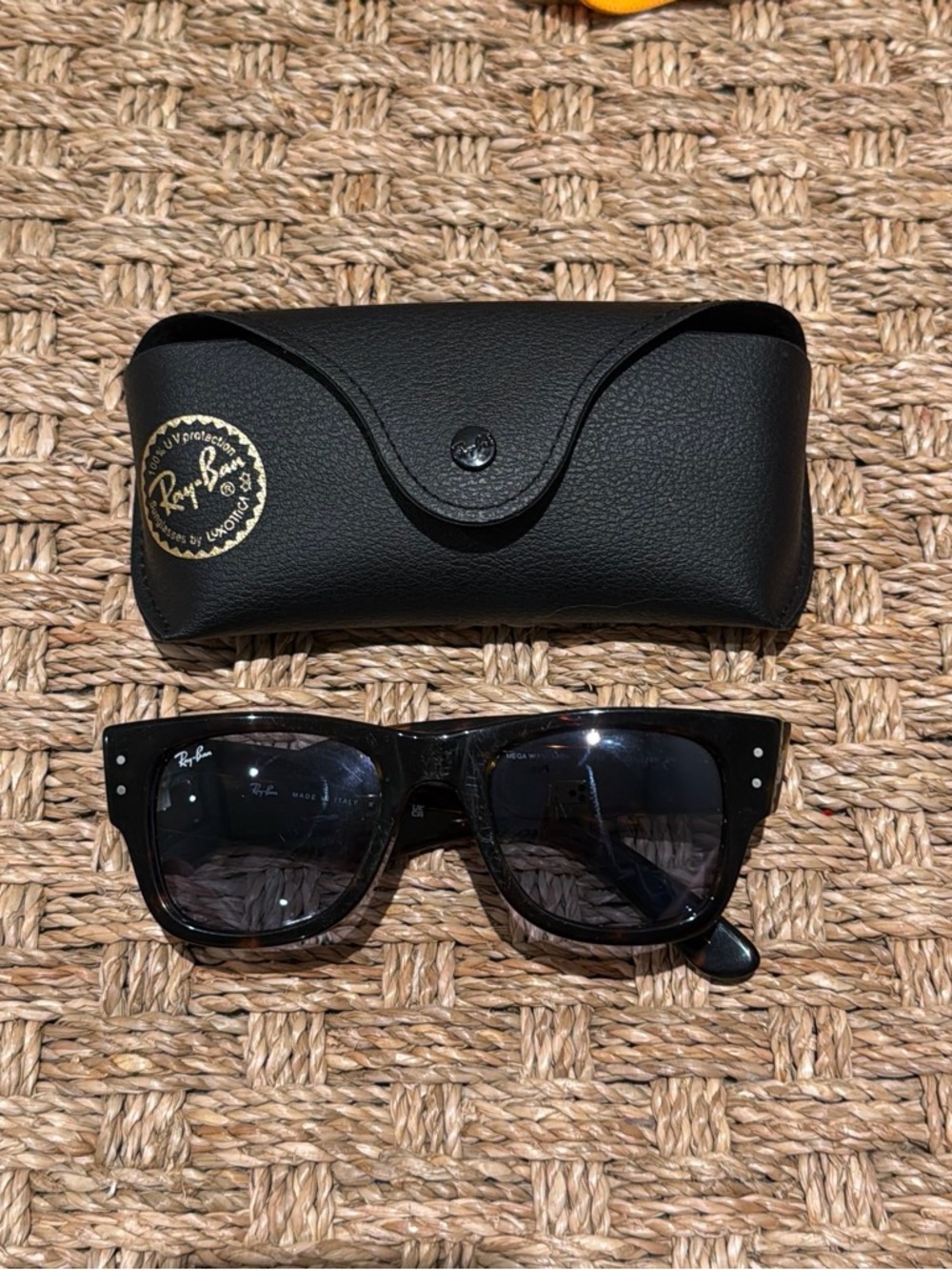 Ray-Ban Black Women’s Wayfarer Sunglasses with Case- ASAP Rocky Glasses